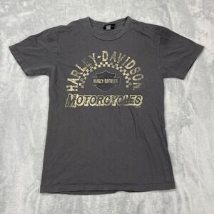 Harley-Davidson 25th Anniversary T-Shirt Men's Small Gray Double Sided Pullover